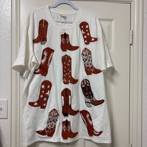 Layerz Embroidered Cowboy Boot Western Shirt